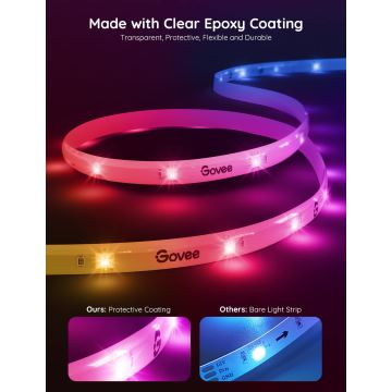 Govee - Wi-Fi RGBIC Smart PRO LED pásik 3m - extra odolný