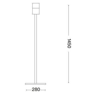 Ideal Lux - Lampová noha SET UP 1xE27/42W/230V zlatá