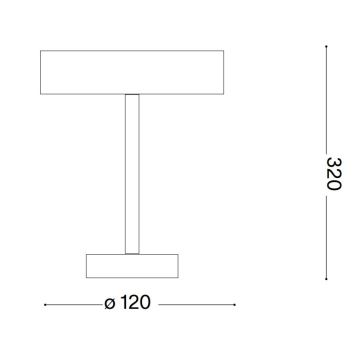 Ideal Lux - LED Dotyková nabíjacia lampa TOFFEE LED/2W/5V IP54 čierna