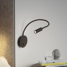 Ideal Lux - LED Flexibilná lampička FOCUS LED/3,5W/230V CRI 90 čierna