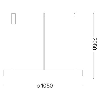 Ideal Lux - LED Luster na lanku GEMINI LED/82W/230V pr. 105 cm zlatá