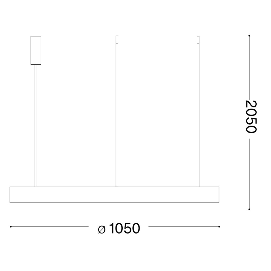 Ideal Lux - LED Luster na lanku GEMINI LED/82W/230V pr. 105 cm zlatá