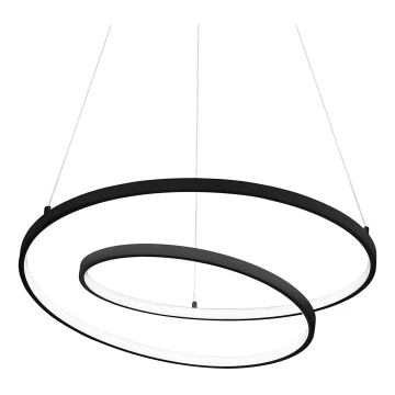 Ideal Lux - LED Luster na lanku OZ LED/48W/230V pr. 60 cm čierna