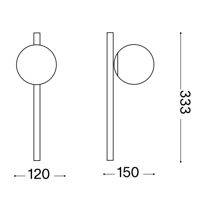 Ideal Lux - LED Nástenné svietidlo BINOMIO 1xG9/3W/230V čierna