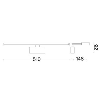 Ideal Lux - LED Obrazové svietidlo ALMA LED/12,5W/230V chróm