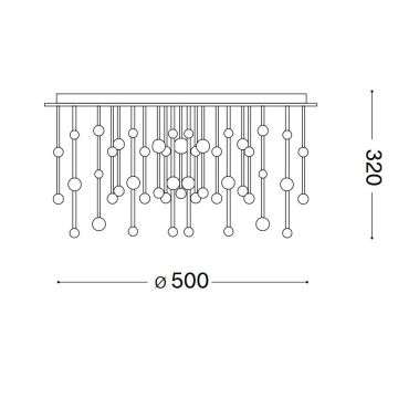 Ideal Lux - LED Stmievateľný prisadený luster ARMONY LED/55W/230V pr. 50 cm biela