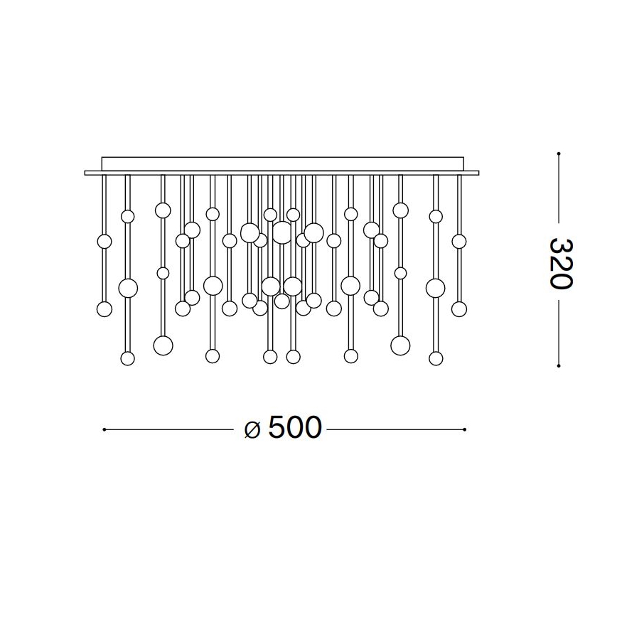 Ideal Lux - LED Stmievateľný prisadený luster ARMONY LED/55W/230V pr. 50 cm biela