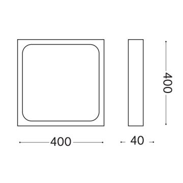 Ideal Lux - LED Stropné svietidlo UNIVERSAL LED/36W/230V 40x40 cm CRI 90 biela