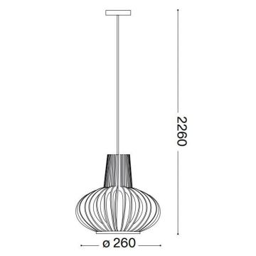 Ideal Lux - Luster na lanku CITRUS 1xE27/60W/230V preglejka