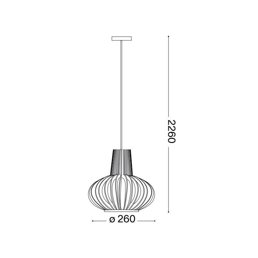 Ideal Lux - Luster na lanku CITRUS 1xE27/60W/230V preglejka