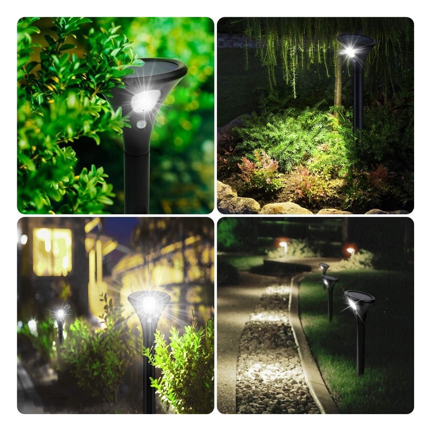 LED Solárna lampa so senzorom LED/1W/3,7V 6000K IP65