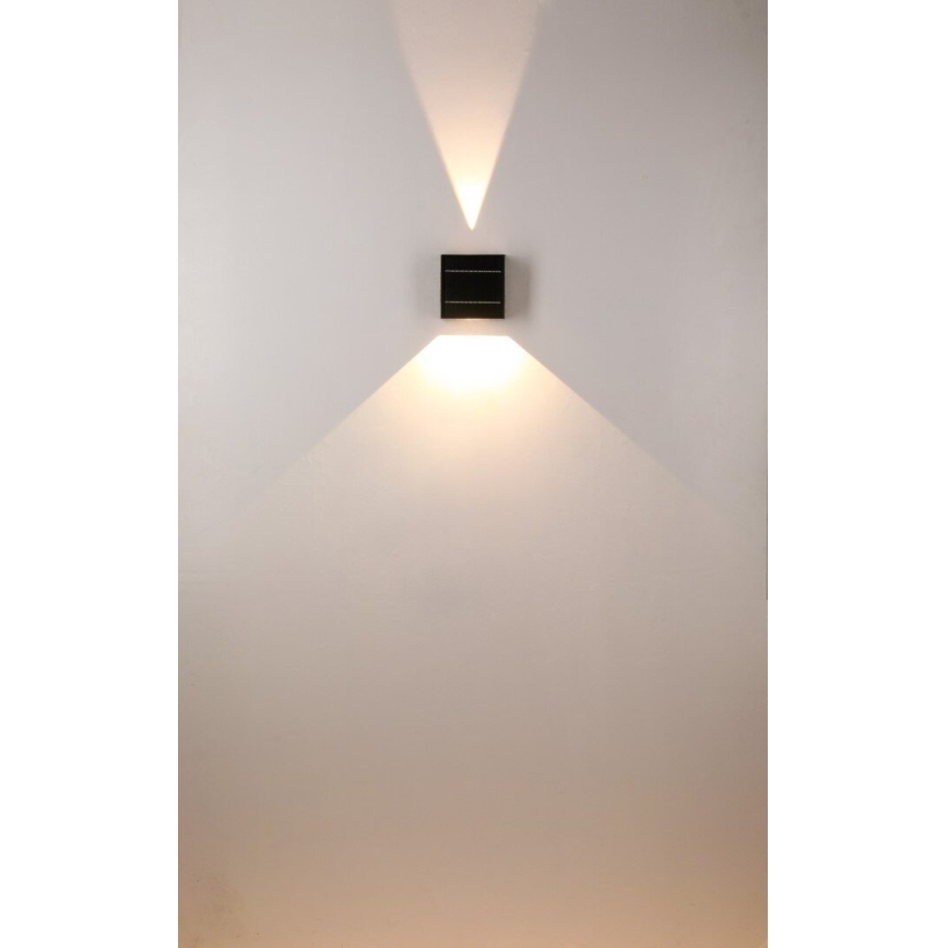 LED Solárne nástenné svietidlo LED/2W/3,7V 4000K IP44