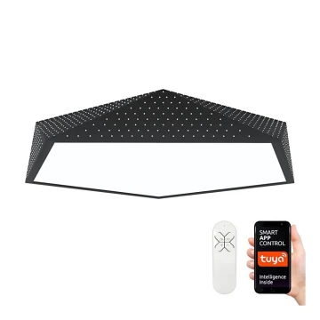 Immax NEO 07151-B80 - LED Stmievateľné stropné svietidlo BRILIANT LED/56W/230V Wi-Fi Tuya čierna + diaľkové ovládanie