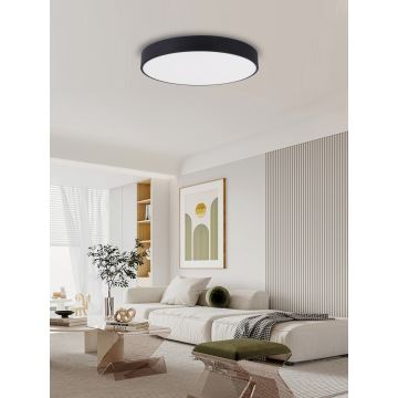 Immax NEO 07203L-LED Stmievateľné stropné svietidlo RONDATE 65W/230V 3000-6000K Tuya čierna + diaľkové ovládanie