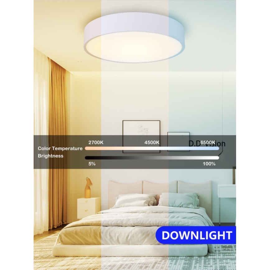 Immax NEO 07205L - LED Stmievateľné stropné svietidlo RONDATE LED/28W/230V biela Tuya + diaľkové ovládanie