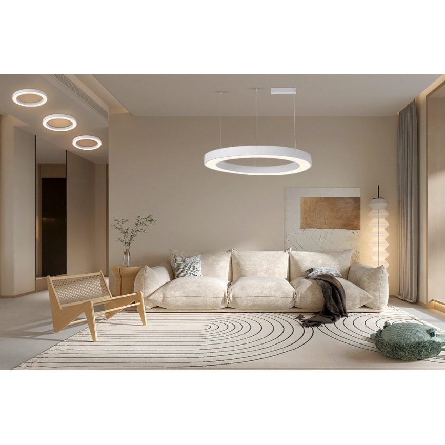 Immax NEO 07214L - LED Stmievateľný luster na lanku PASTEL LED/68W/230V 2700-6500K biela 95 cm Tuya + diaľkové ovládanie