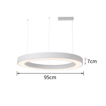 Immax NEO 07214L - LED Stmievateľný luster na lanku PASTEL LED/68W/230V 2700-6500K biela 95 cm Tuya + diaľkové ovládanie