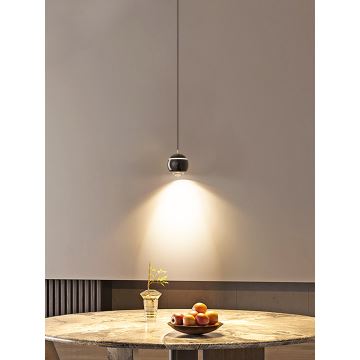 Immax NEO 07220L - LED Stmievateľný luster na lanku DORMINE LED/6W/230V lesklá čierna Tuya + diaľkové ovládanie