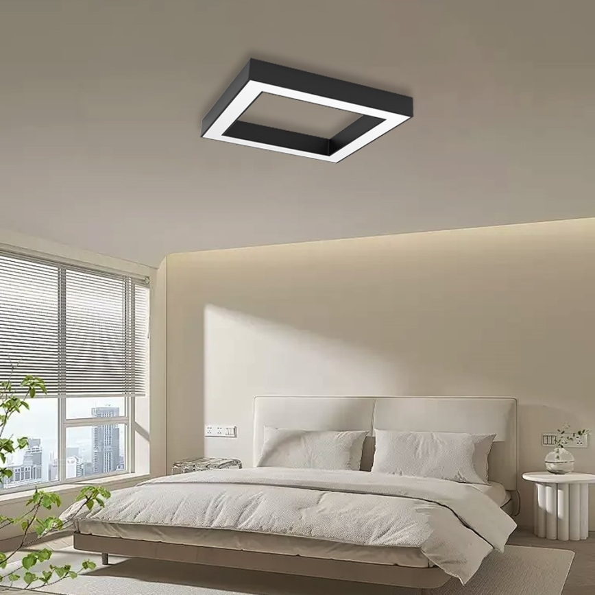 Immax NEO 07239L - LED Stmievateľné stropné svietidlo CANTO LED/60W/230V čierna Tuya + diaľkové ovládanie