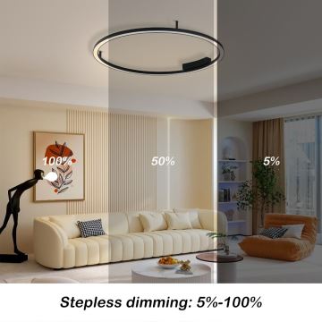 Immax NEO 07246-80 - LED Stmievateľné stropné svietidlo FINO LED/55W/230V 80cm Tuya + diaľkové ovládanie