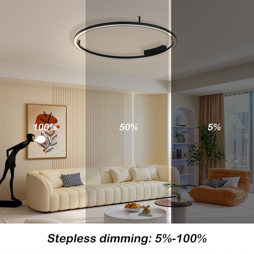 Immax NEO 07246-80 - LED Stmievateľné stropné svietidlo FINO LED/55W/230V 80cm Tuya + diaľkové ovládanie