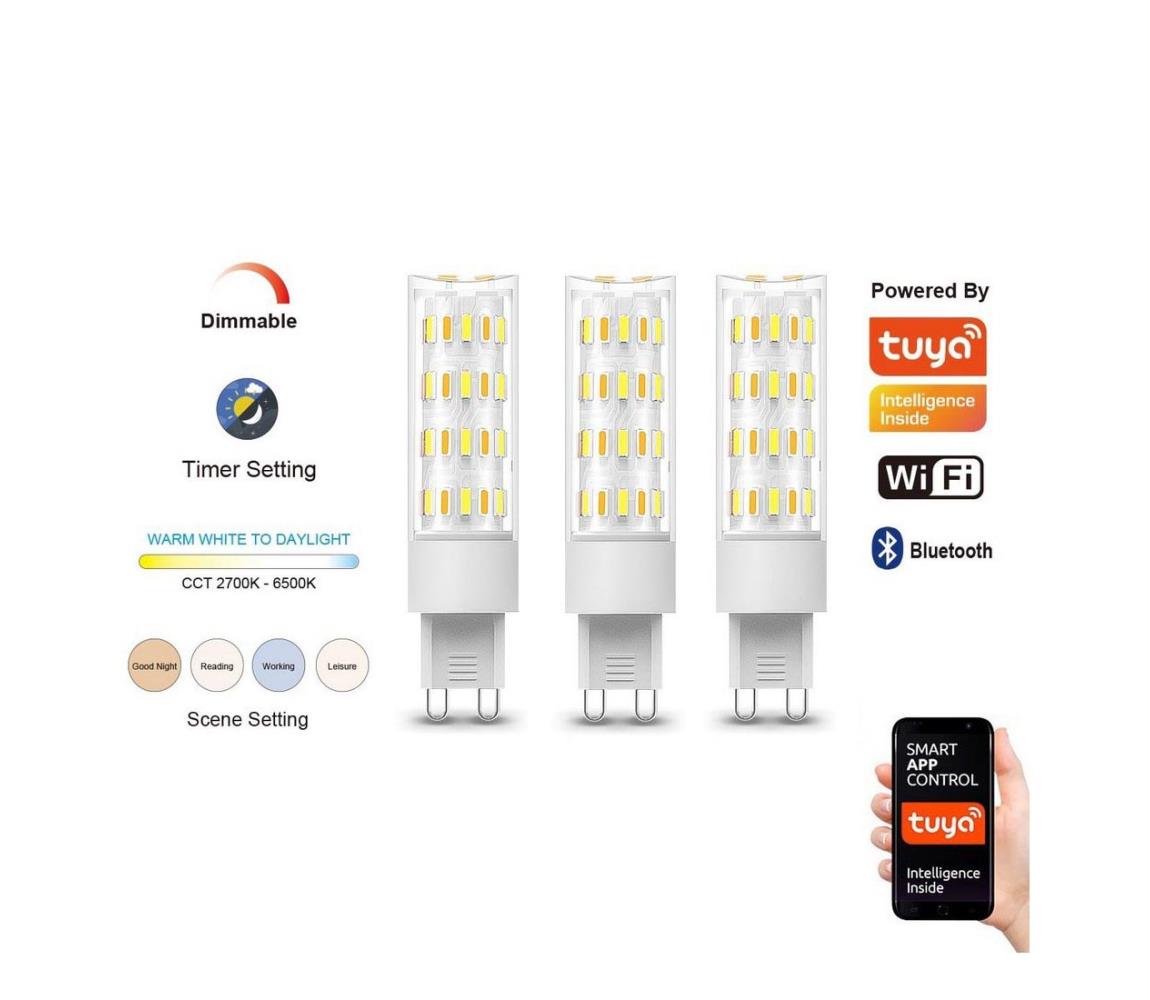  NEO LITE SMART sada 3x žárovka LED G9 4W CCT teplá až studená bílá, stmivátelná, Wi-Fi, TUYA 07763C