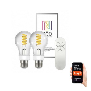 Immax Neo - SADA 2x LED Stmievateľná žiarovka FILAMENT E27/5W/230V 2700-6000K + DO