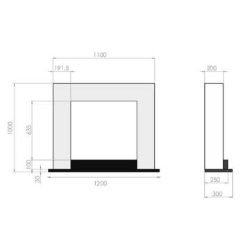 InFire - BIO krb 100x120 cm 3,5kW biela