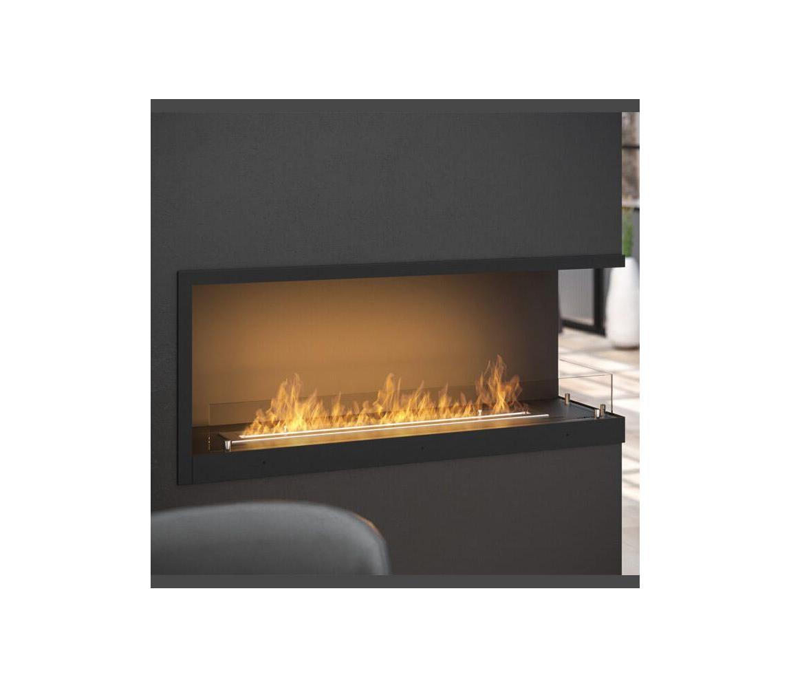 InFire InFire - Rohový BIO krb 110x45 cm 3kW čierna 