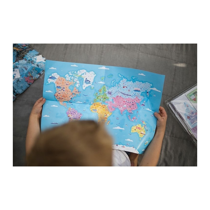 Janod - Detské vzdelávacie puzzle 350 ks svet