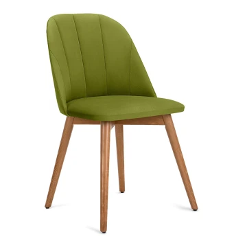 Jedálenská stolička BAKERI 86x48 cm svetlozelená/svetlý dub