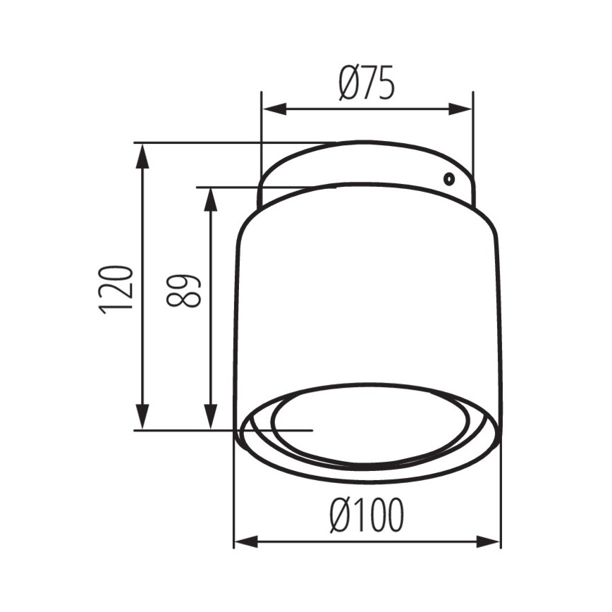 Kanlux 24363 - LED Stropné bodové svietidlo SONOR 1xGU10/10W/230V + LED/4W  biela