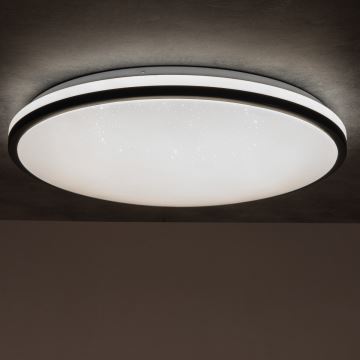 LED Stmievateľné stropné svietidlo ARVOS LED/37W/230V čierna + diaľkové ovládanie