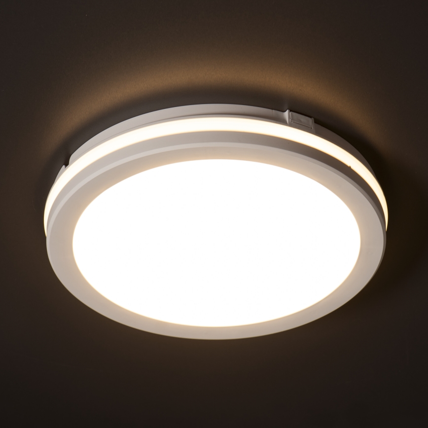 LED Vonkajšie stropné svietidlo BENO ECO LED/12W/230V 3000/4000/6500K pr. 20 cm IP65 biela