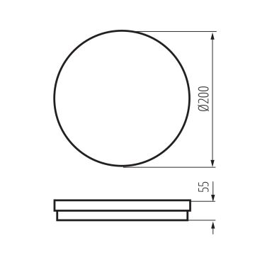 LED Vonkajšie stropné svietidlo BENO ECO LED/12W/230V 3000/4000/6500K pr. 20 cm IP65 čierna