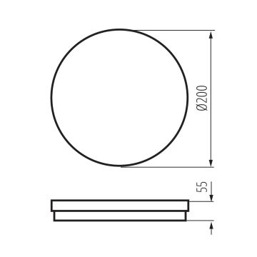 LED Vonkajšie stropné svietidlo BENO ECO LED/20W/230V 3000/4000/6500K pr. 20 cm IP65 čierna