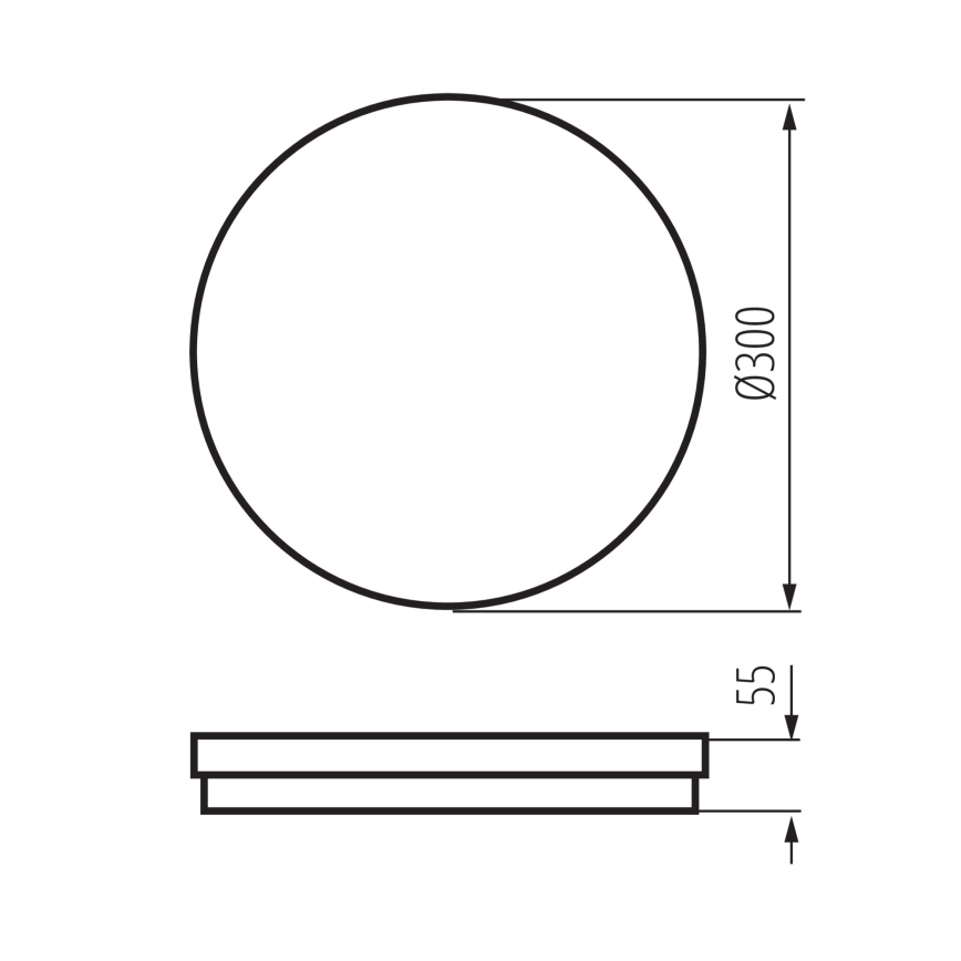 LED Vonkajšie stropné svietidlo BENO ECO LED/30W/230V 3000/4000/6500K pr. 30 cm IP65 čierna