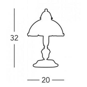 Kolarz 731.73.73 - Stolná lampa NONNA 1xE14/60W/230V