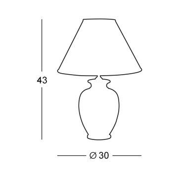 Kolarz A1340.70.Gr - Stolná lampa CHIARA 1xE27/100W/230V biela/šedá pr. 30 cm