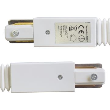 Konektor pre svietidlá v lištovom systéme TRACK biela typ Flexi