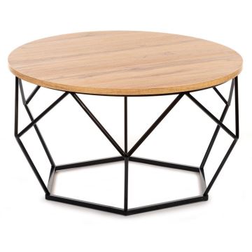Konferenčný stolík DIAMOND 40x70 cm čierna/hnedá