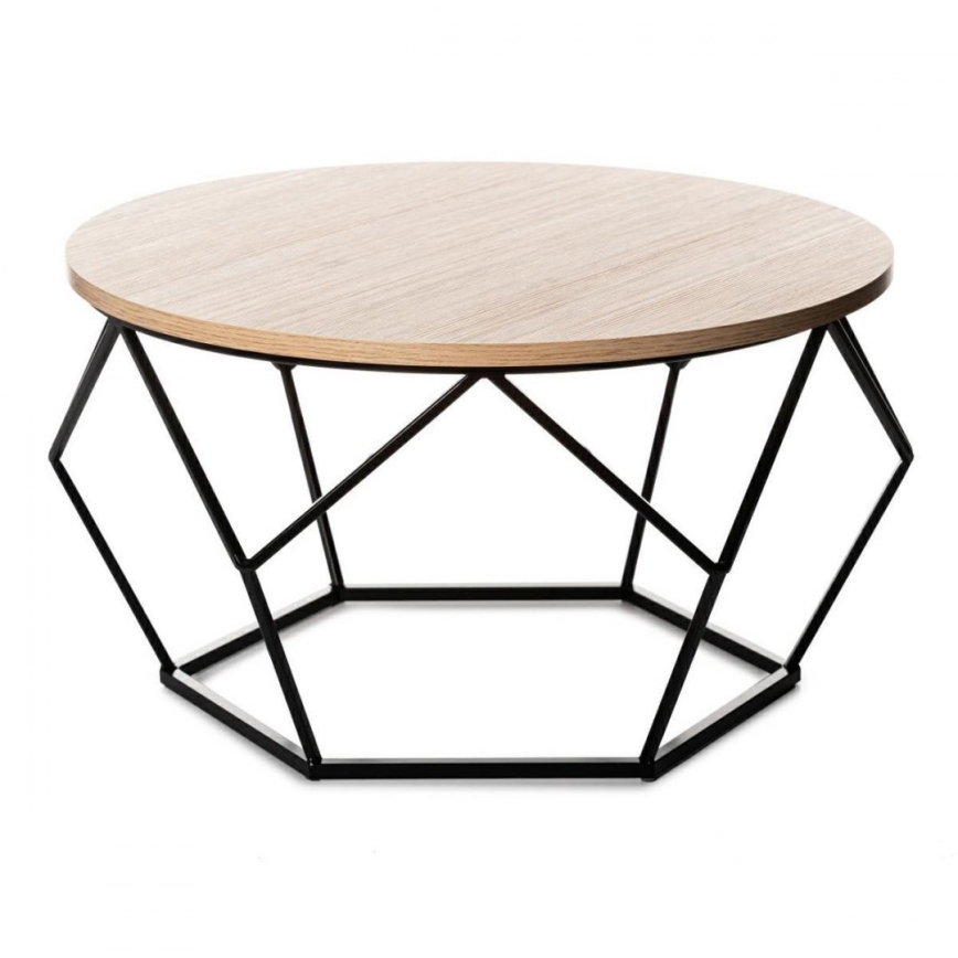 Konferenčný stolík MARMUR 40x70 cm čierna/hnedá