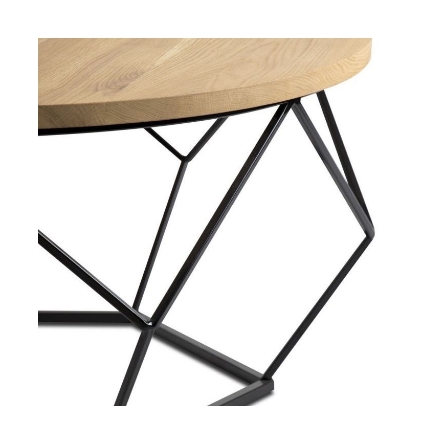Konferenčný stolík OAKLOFT 41,5x90 cm čierna/dub