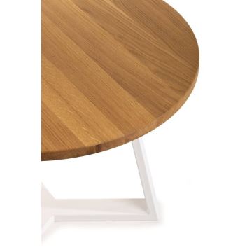 Konferenčný stolík TRILEG 48x70 cm biela/dub