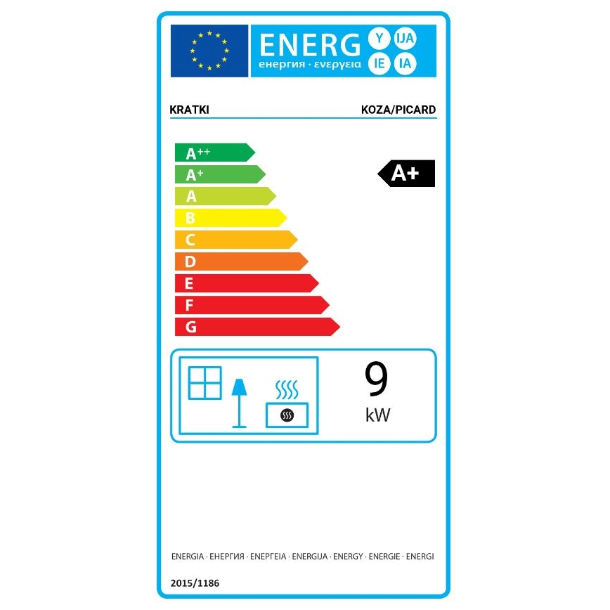 Kratki - Krbové oceľové kachle 9kW 150mm