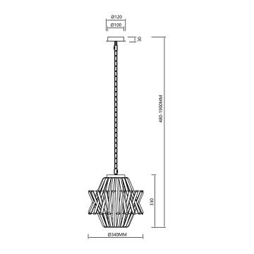 Krištáľový luster na reťazi CROWN 4xE14/40W/230V chróm