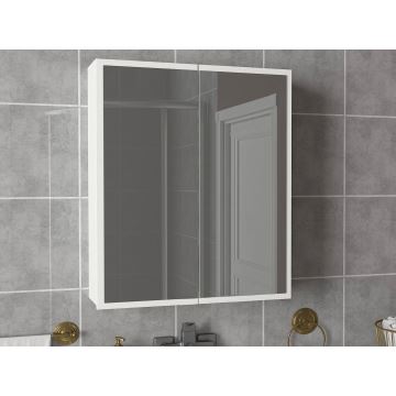Kúpeľňová skrinka so zrkadlom KAYLA 78x60 cm biela