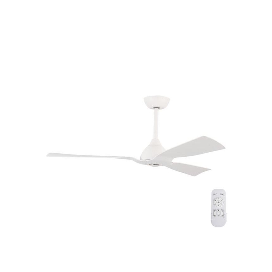 Kúpeľňový stropný ventilátor pr. 132 cm IP44 biela + diaľkové ovládanie