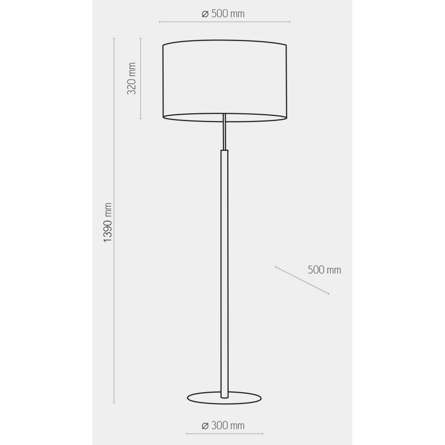 Lampa stojacia DEVA 1xE27/25W/230V šedá