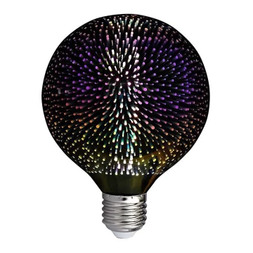 LED 3D Dekoračná žiarovka FILAMENT G125 E27/4W/230V 3000K